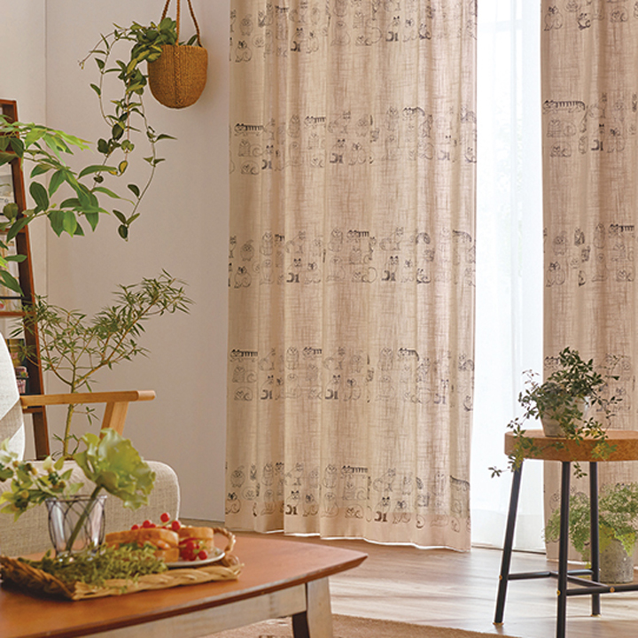 LISA LARSON（リサ・ラーソン）オーダーカーテン マイキーフレンズ K1030・K1031 巾601〜700cm×丈211〜240cm スタイリッシュウェーブ縫製（形態安定加工） LISA LARSON（リサ・ラーソン）オーダーカーテン マイキー 遮光 K1038